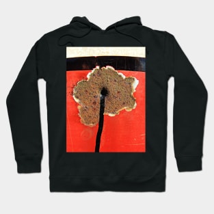 Rust Flower With Black Stalk Hoodie